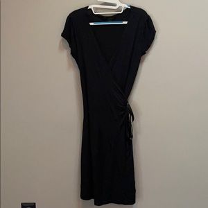 Express Short Sleeve Tie Wrap Dress